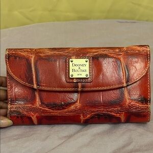 Dooney & Bourke Red Croc-Embossed Clutch